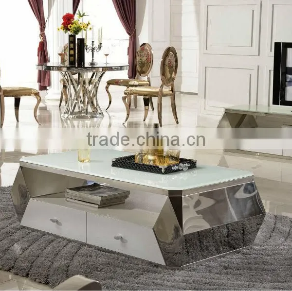 C371Stainless Steel Marble Top Dining Table photo-2