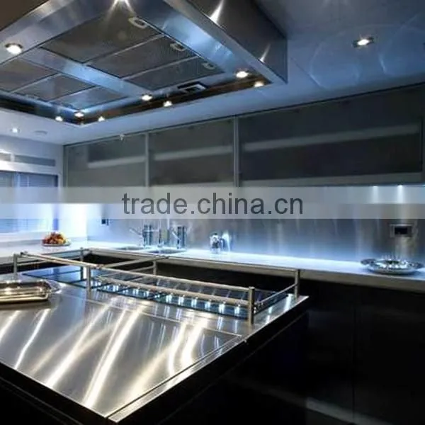 304 4x8 Decorative Stainless Steel Fireproof Kitchen Wall Panel photo-4