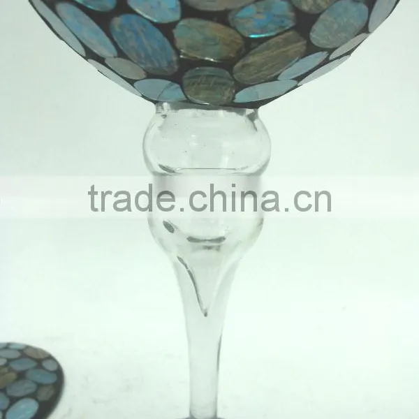 Custom Silver Glass Mosaic Goblet photo-5