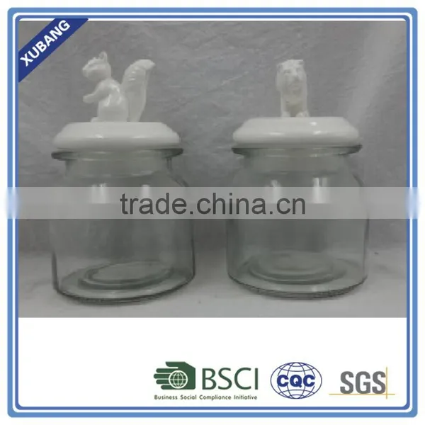 Glass Jar for Honey Christmas Cookie Jar Ceramic Penguin Cookie Jar photo-5