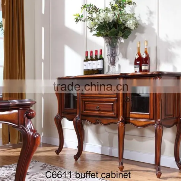 W6821Antique French Style Wardrobe/bedroom Wooden Wardrobe Design Pictures Wooden Clothes Wardrobe Designs photo-5