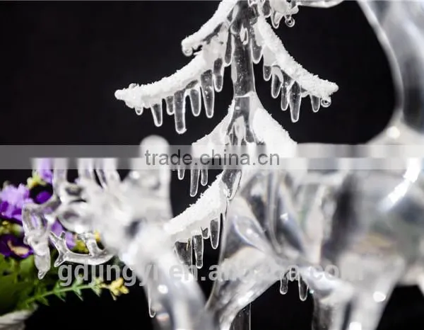 Clear Standing and Crouching Deer and Tree With LED Light for 2015 photo-3