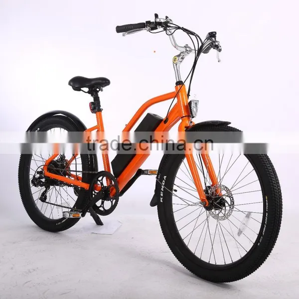 26 Inch 48V 350W Electric Beach Cruiser Bike With Full Suspension for Lady photo-2
