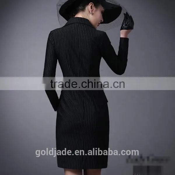 High Quality Elegant Name Brand Winter Long Trench Coats for Woman photo-3