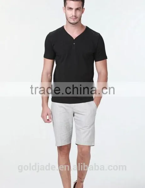 Factory OEM V-neck White T-shirts Wholesale ,summer Running Men Gym Sexy Short Sleeve v Neck t Shirts photo-3