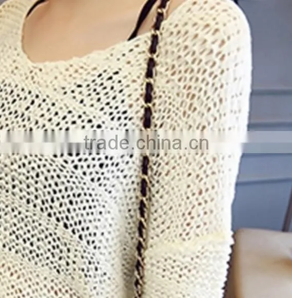 New Fashion Stripes Ladies Winter Turtleneck Knitted Sweater, Korean Female T-shirt Sweater Shirt Pierced photo-4