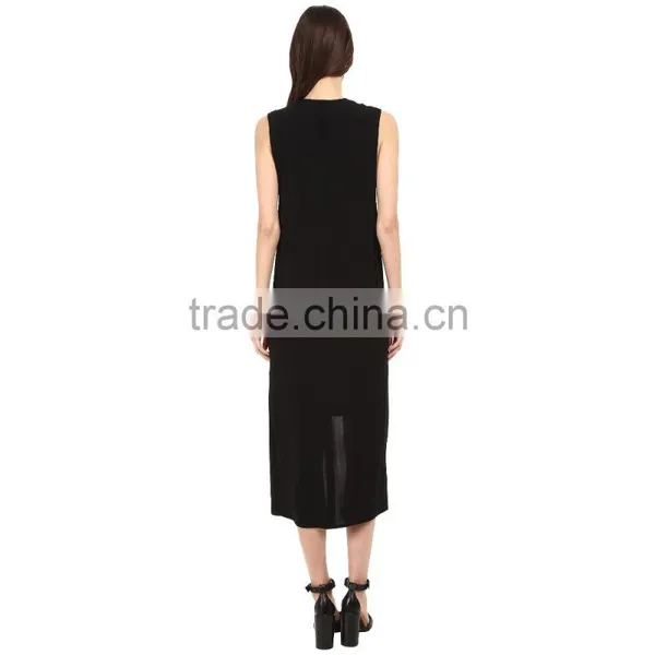 2016 Whlolesale China Casual Dress Long Black Maxi Dress Two Piece Dress photo-2