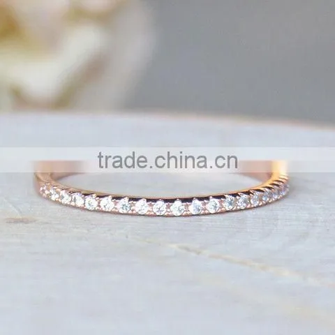 Simple Design Plain Style All Kinds of Eternity O Ring Thin Promise Ring for Wedding photo-6