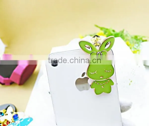 Chic Perforating Anti Dust Headphone Plug Cute Rabbit Pendant Cellphone Plugs for Girls photo-5
