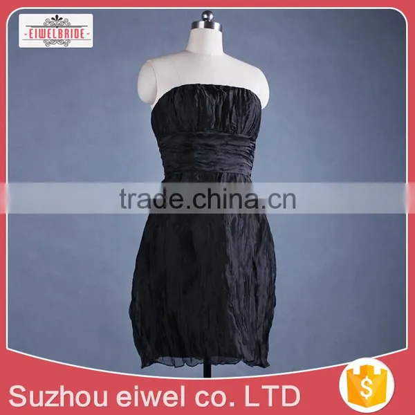Black Strapless Strapless Evening Dress photo-2