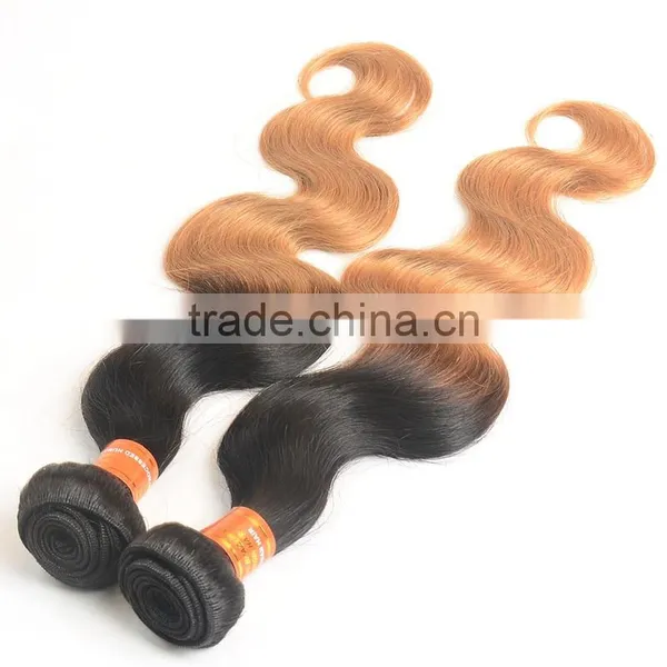 Wholease 1b/27 Color Sew in Human Hair Weave Ombre Hair , Brazilian Hair photo-4