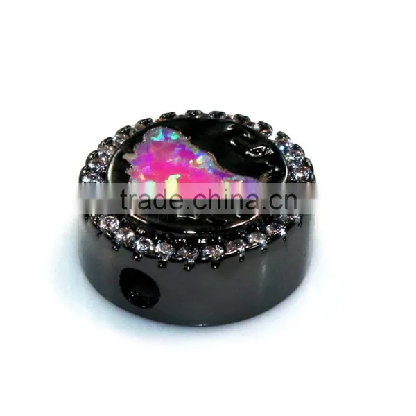 Latest Design Beads Necklace Rondelle cz Pave Beads photo-6