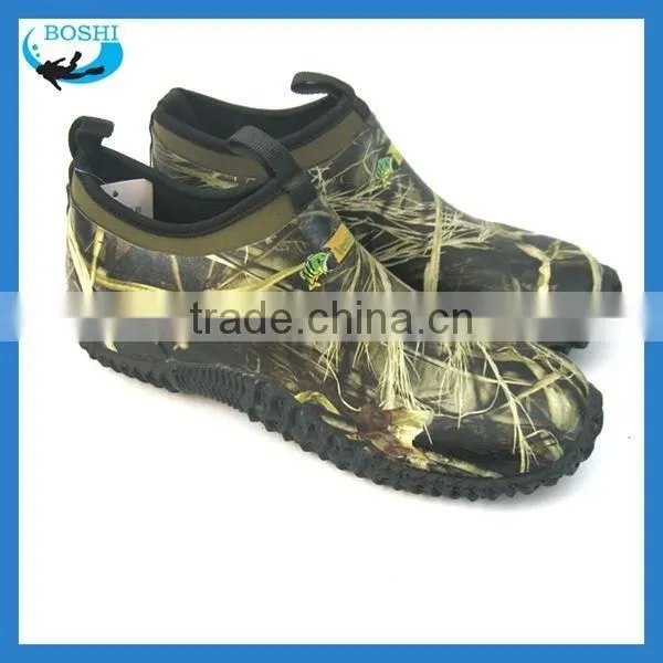 2015 Hot Selling Men's Neoprene Rubber Camo Low Shoes Waterproof Boots photo-4