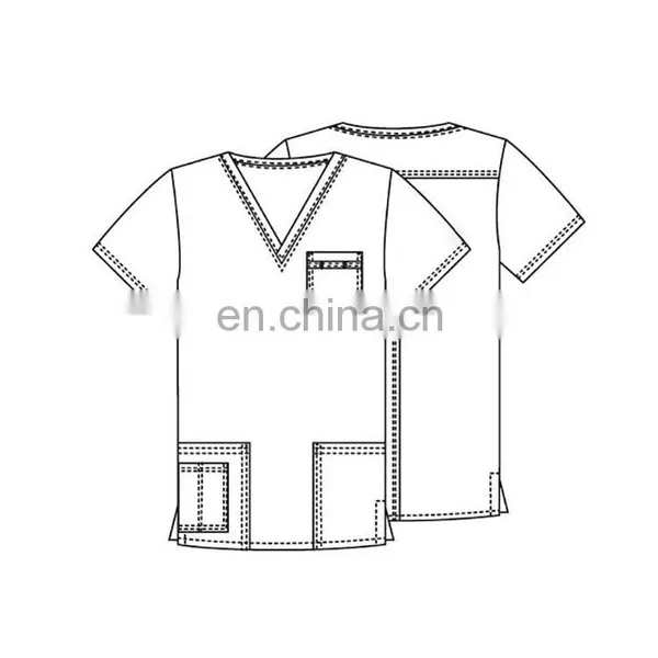 Fashionable 65%Polyester 35%Cotton Material Nurse Uniform Designs photo-2