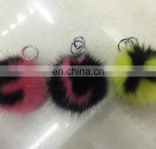 Owl Pom Pom Key Chain Large Faux Fur OWL Bag Charms photo-3