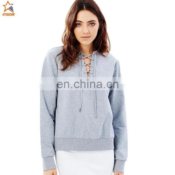 Cheap no Hood Women Raglan Sleeve 60% Cotton 40% Polyester Fleece Crew Neck Custom Sweatshirt