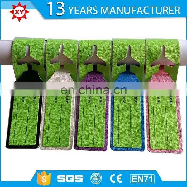 Custom Made Wholesale Leather Tag Airplane Shaped Luggage Tag photo-4