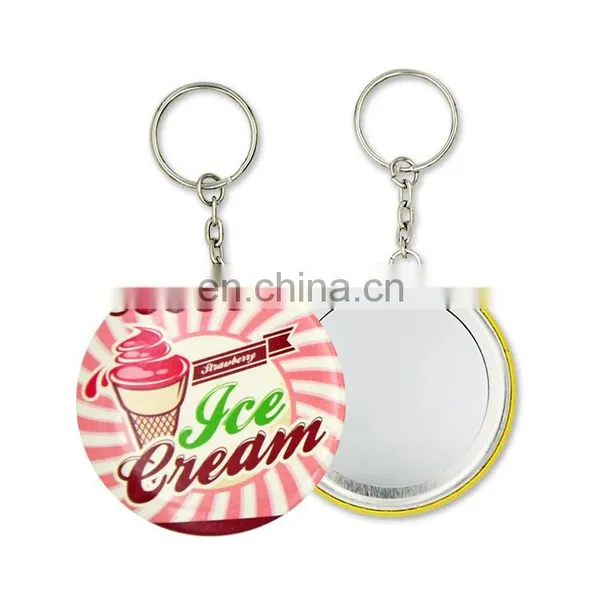 Custom Logo Printed Promotional Keychain Mirror photo-6