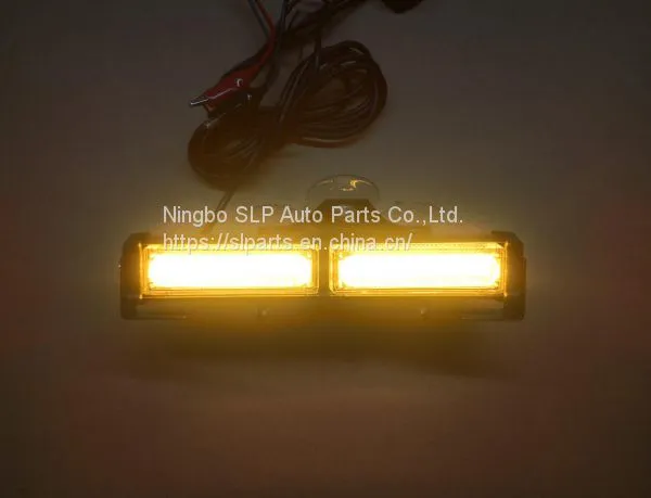 2-COB White Amber Yellow Light Emergency Suction Dash Windshield Warning Strobe Flashing LED Construction photo-2