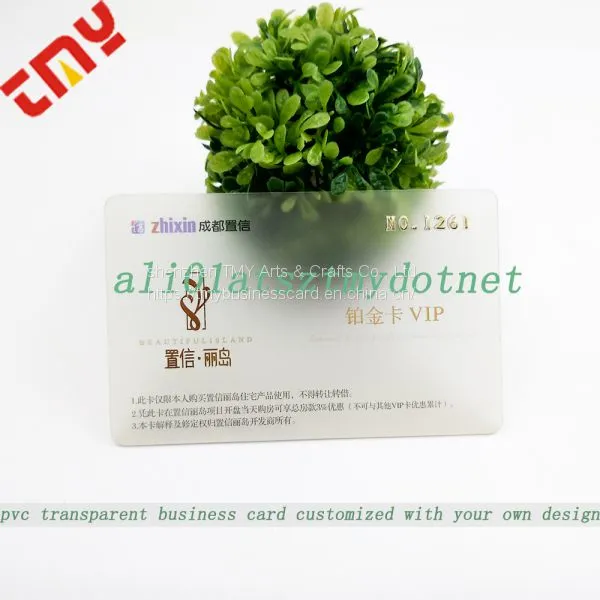 Customized Transparent Plastic Die Cut Business Card,Pvc Transparent Rose Gold Foil Printing Business Cards photo-3