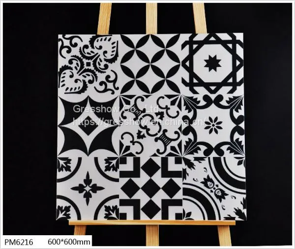 Monochorme Patterned 600X600MM Patchwork Wall Floor Tile