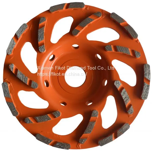 V Shape Tornado Grinding Cup Wheel Diamond Grinding Cup Wheel Disc for Concrete Granite Marble Stone photo-2