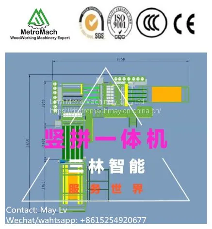 Automatic Wood Veneer Vertical Horizontal Together Composer Machine for Making Plywood photo-3