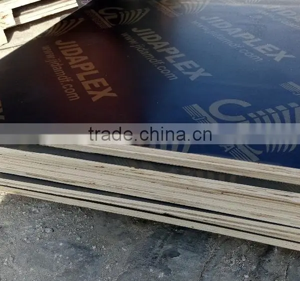 Jida Building Materials 18mm Black/brown Film Faced Plywood Sheet,Poplar Core Cheap Film Faced Plywood Formwork photo-5