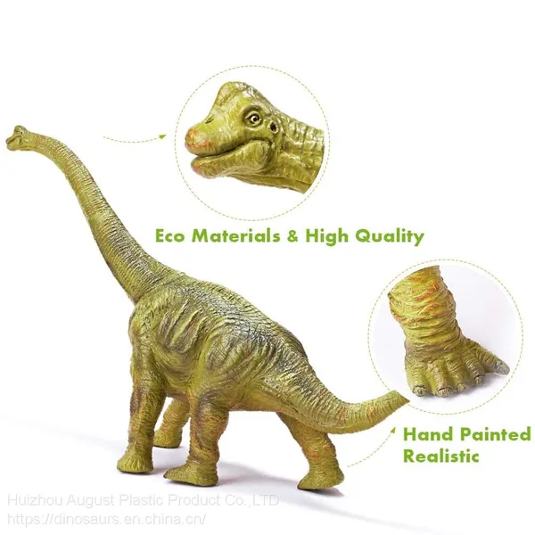 Educational Eco-Friendly PVC Simulation Model Brachiosaurus Mini Wild Animals Toy Set For Kids photo-3