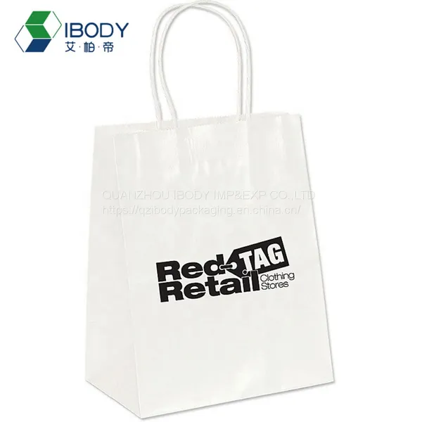 Wholesale Eco Friendly Disposable Solid Plain Colors Paper Shopping Kraft Brown Paper Bag
