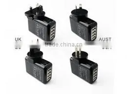 Travelling Magnetic 4 USB UK Europe US UA Folding Plug USB Charger photo-3
