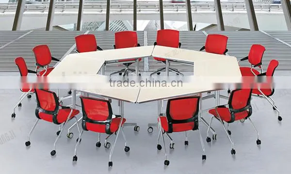 Modern Training Room Office Table With Castor HD04A2-L photo-3