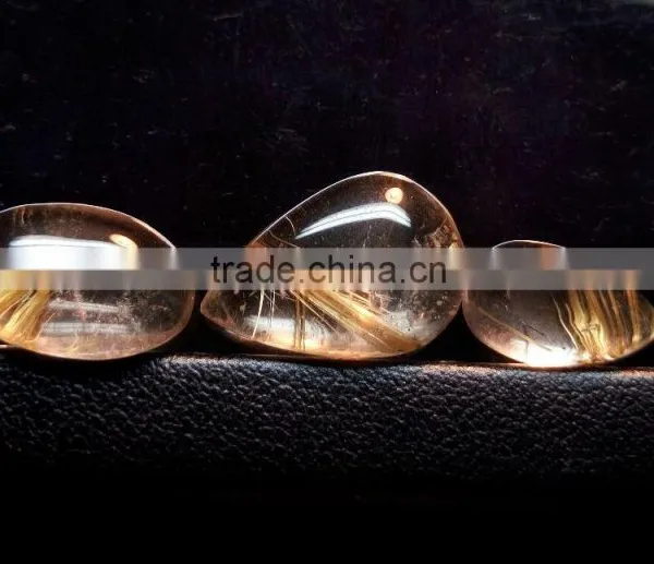 Amazing Rutile Cabochon Gemstone / Golden Rutile Stone / Rutilated Quartz photo-2