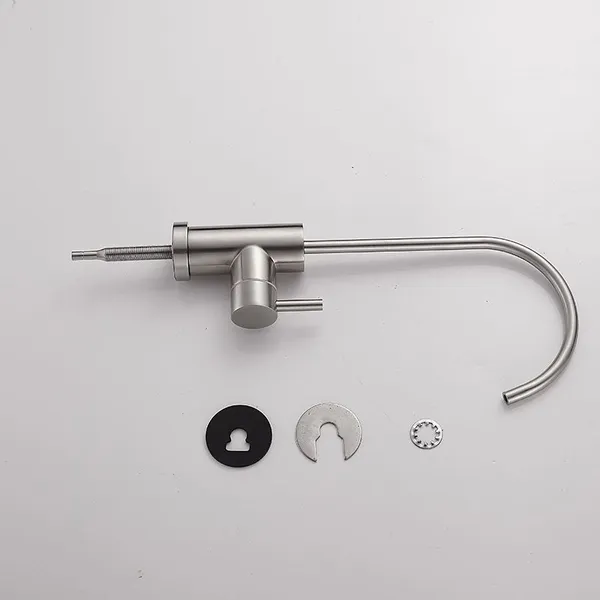 Drinking Water Faucet for Kitchen Sink Kitchen Water Filter Faucet Stainless Steel for Reverse Osmosis or Water Filtration System Beverage Non-Air Gap RO Faucet Brushed photo-3