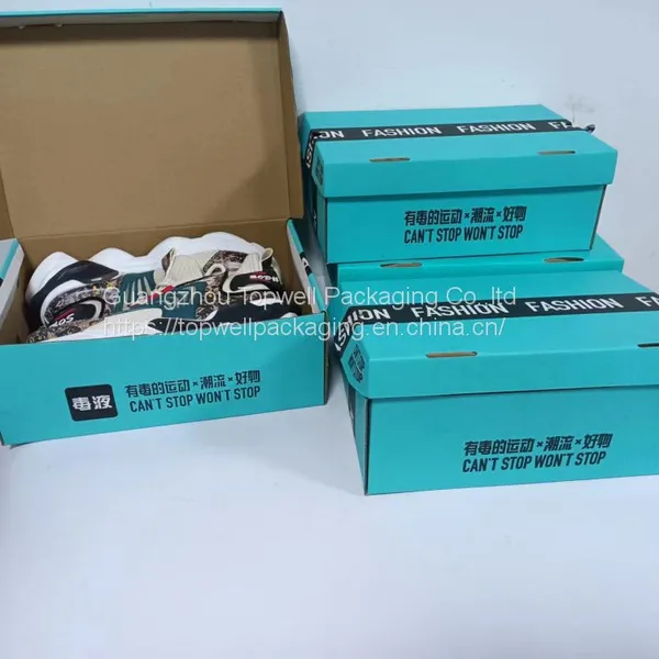 Large Cardboard Shoe Clothes Packaging Box Hardboard Corrugated Paper Boxes Luxury Shoe Boxes With Custom Logo photo-2