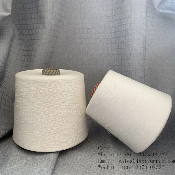 Ne80/1 100% Combed Cotton Weaving Knitting Yarn Textile Raw White photo-2