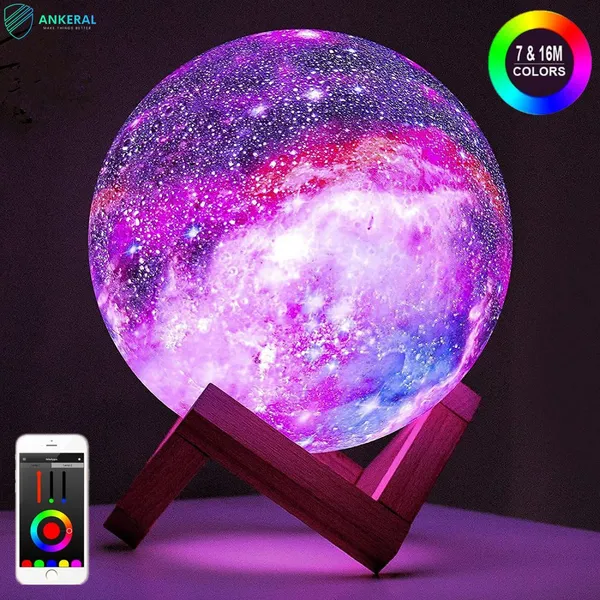 Personalized Photo Moon Lamp 16 Colors Remote Control Best 3D Printing Moon Light Lamp photo-3