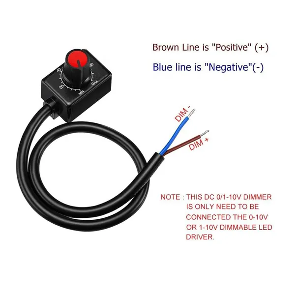 144W Max Load Dimmer Switch Knob Led DC12-24V Single Color Lighting Strip Cob SMD Rotary Controller photo-2