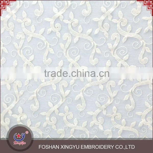 Factory Direct Supply Hot Selling Embroidered Applique Lace Chiffon Fabric With a Light Texture photo-2