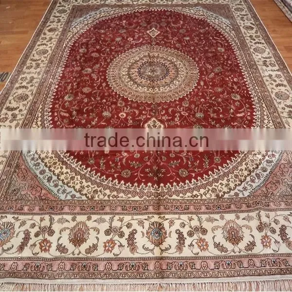 8x10 ft Hot Sale Room Decor Medallion Round Silk Carpets photo-6