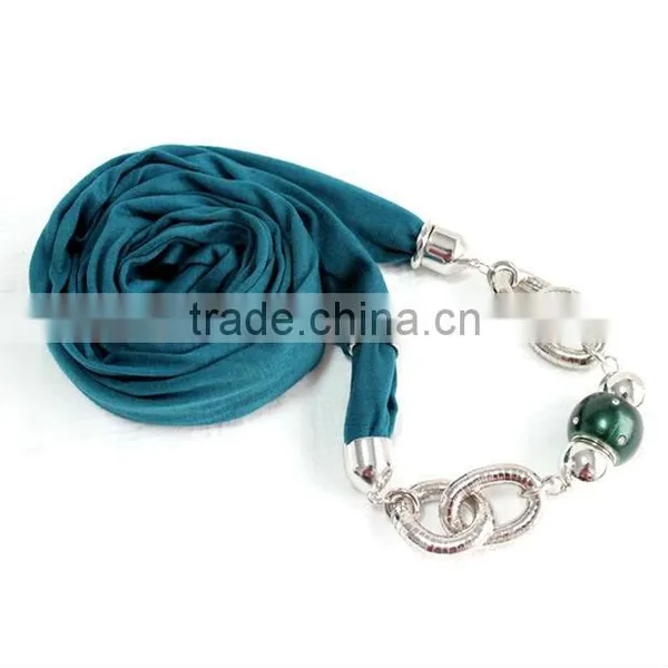 Fashion Butterfly Jewelry Neck Scarves With Alloy Pendant