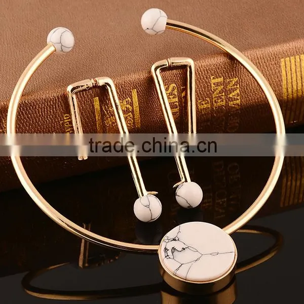 Fashion Jewelry Vintage Resin National Style Simple Women Necklace Set photo-3