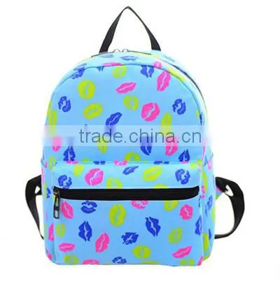 High School Students Backpack Canvas Printing Girls Shoulder Bag Manufacture photo-5