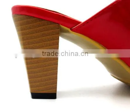 New Summer Middle Heel Lady Sandals Women Heel Slipper photo-6