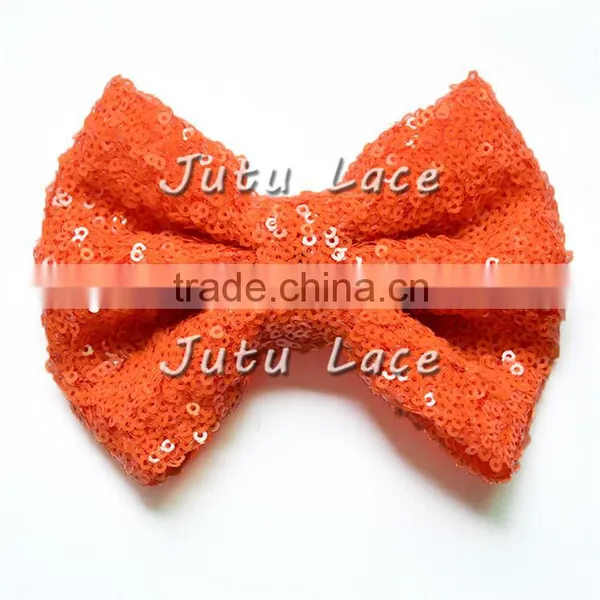 Hot Selling Big Sparkle Sequin Fabric Hair Bowknots Headband Accessory,bow for Clothes/clips/head Wraps photo-2