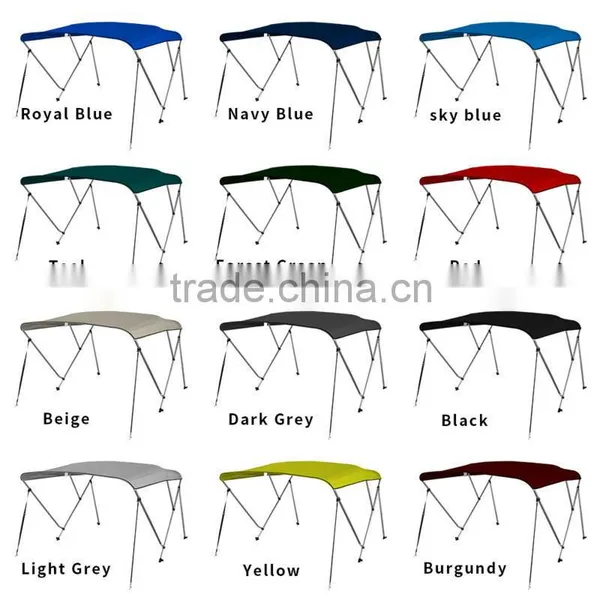 "79""-91"" Width x 44"" Height x 71"" Length Aluminium Frame Bimini Top (3 Bow) by Budge photo-2