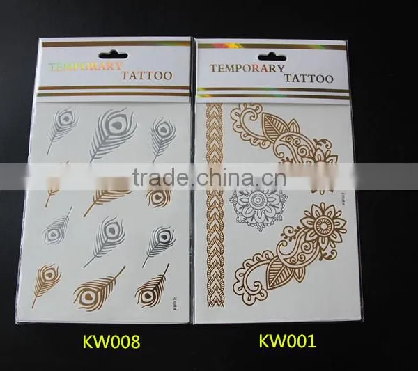 2015 Arabic Tattoos/metallic Tattoo Ink Tattoo/flash Tattoo/jewelry Temporary Tattoo in Stock photo-5