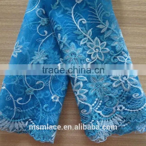 2015 New Design Embroidered Lace Fabric for Wholesale photo-4