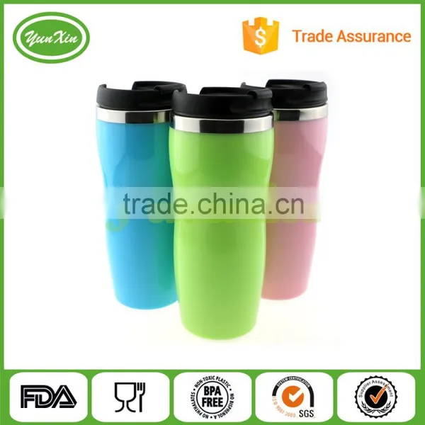2016 Eco-Friendly Promotional Double Wall Travel Mug With Leakproof Design Lid photo-2