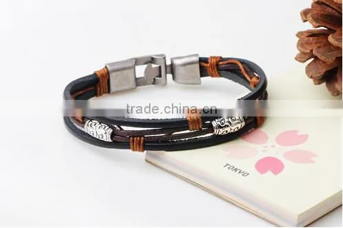 Top Selling Factory Wholesale Men's Braided Handmade Bracelet/ photo-2